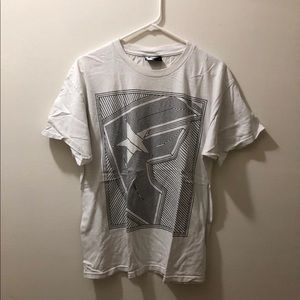 Vintage Famous Stars And Straps Rare Fingerprint Shirt - White (Large)